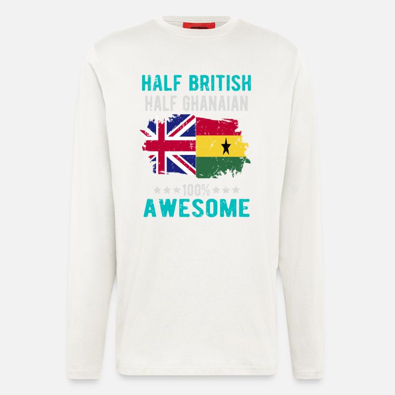 Half British Half Ghanese - Longsleeve - made by SPREAD  - OFF WHITE