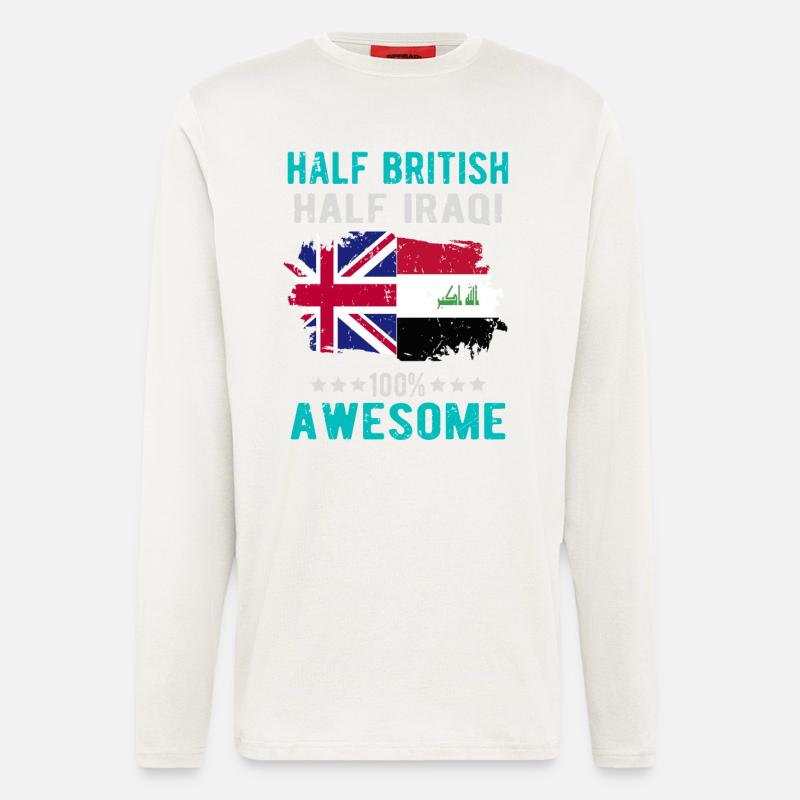 Half British Half Iraki - Longsleeve - made by SPREAD  - OFF WHITE