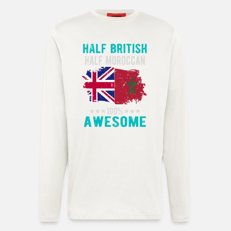 Half British Half Moroccan - Longsleeve - made by SPREAD  - OFF WHITE