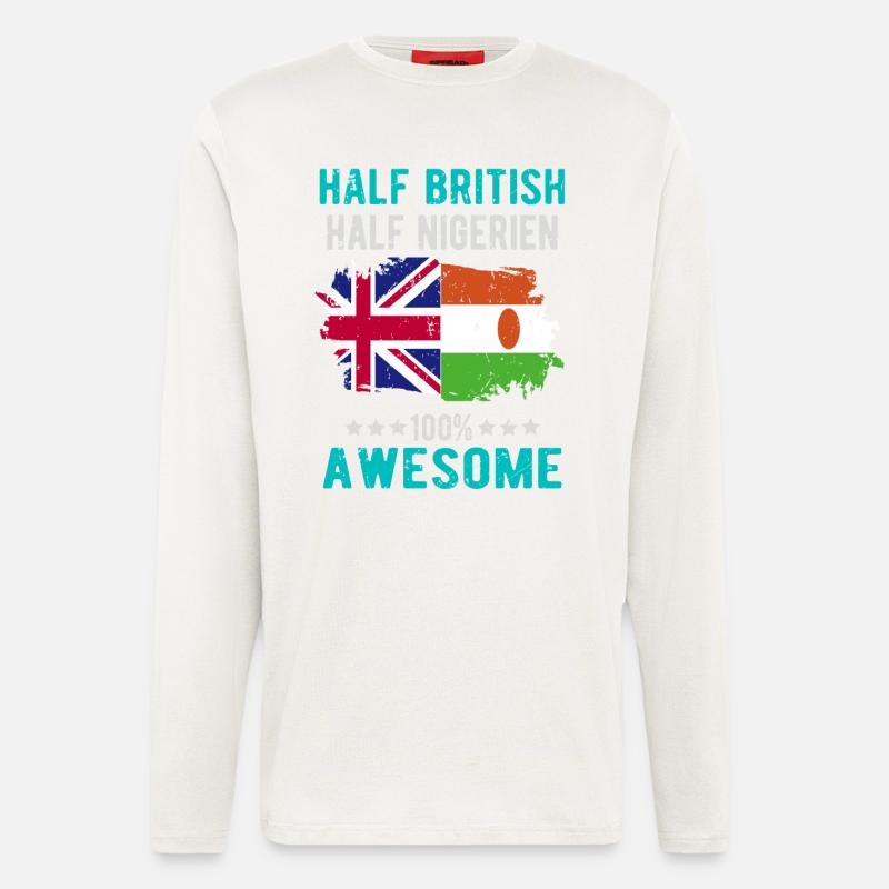 Half British Half Nigrer - Longsleeve - made by SPREAD  - OFF WHITE