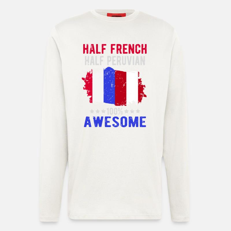 Half French Half Peruvian - Longsleeve - made by SPREAD  - OFF WHITE