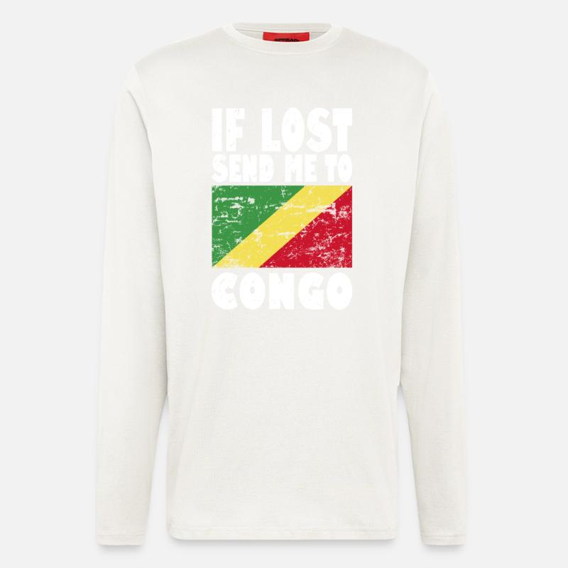 Congo Flag Saying - Longsleeve - made by SPREAD  - OFF WHITE