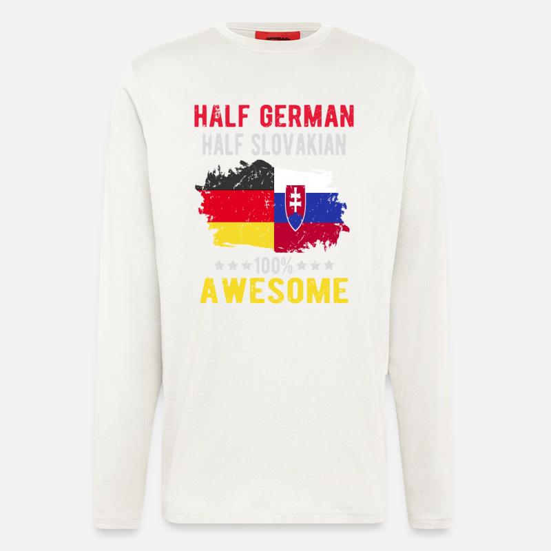 Half German half Slovak - Longsleeve - made by SPREAD - OFF WHITE