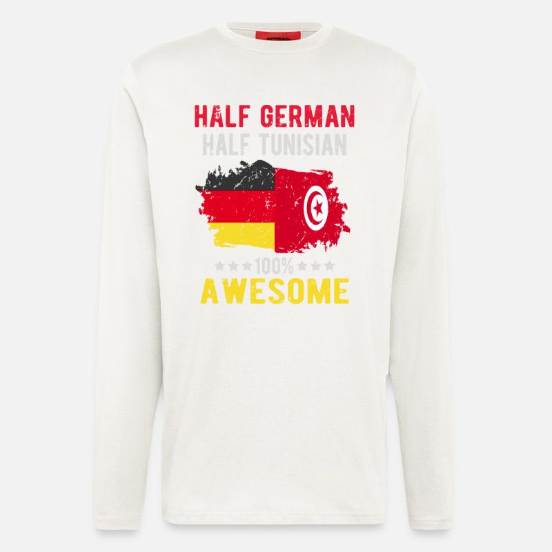 Half German half Tunisian - Longsleeve - made by SPREAD - OFF WHITE