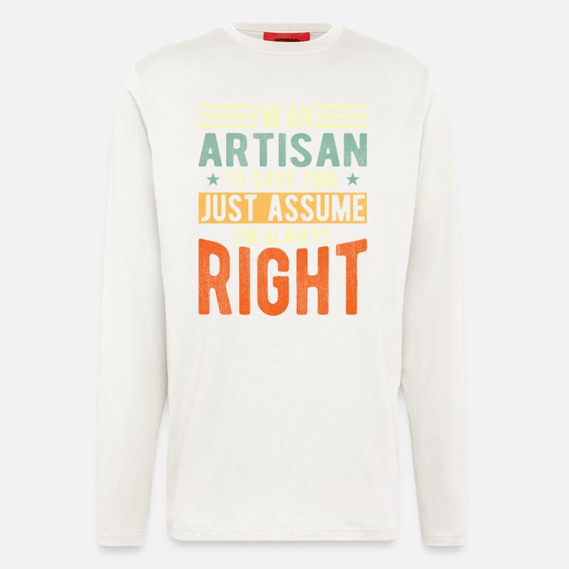 Handwerker - Langarmshirt - made by SPREAD  - OFF WHITE