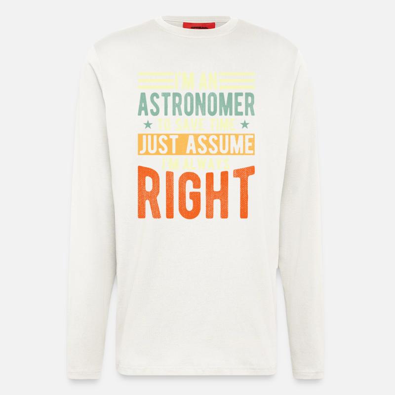 Astronom - Langarmshirt - made by SPREAD  - OFF WHITE