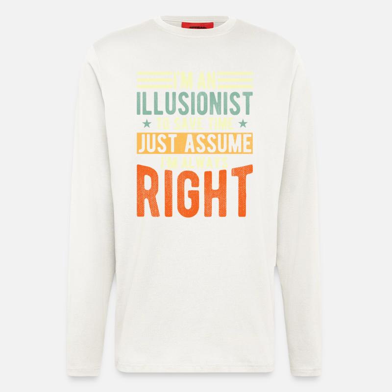 Illusionist - Langarmshirt - made by SPREAD - OFF WHITE