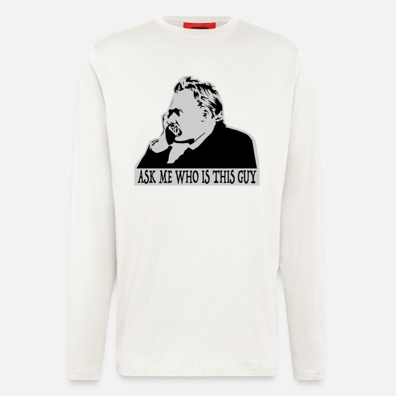 Nietzsche Schablone - Langarmshirt - made by SPREAD - OFF WHITE