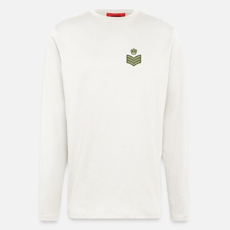 Sergent-chef OR7 - Manches longues bio décontracté fabriqué en UE - OFF WHITE