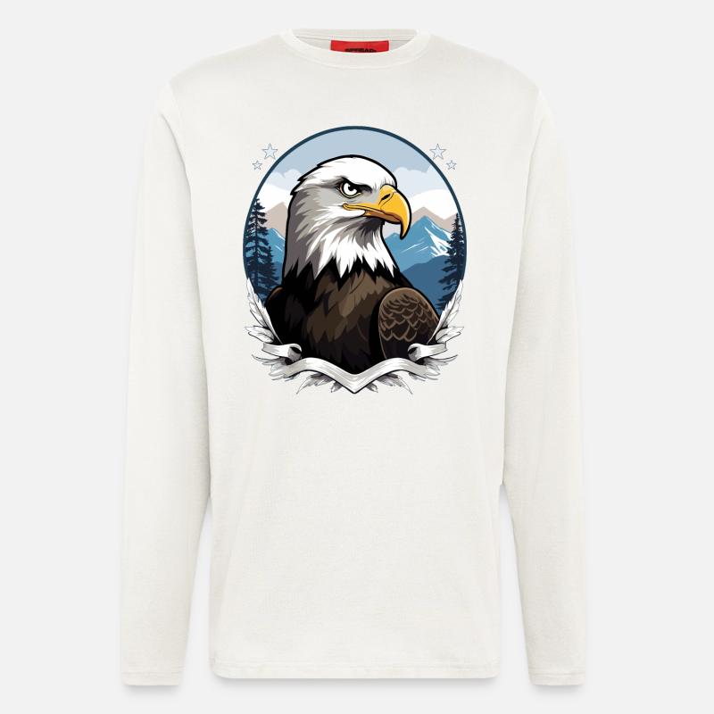 Bald eagle - Longsleeve - made by SPREAD  - OFF WHITE