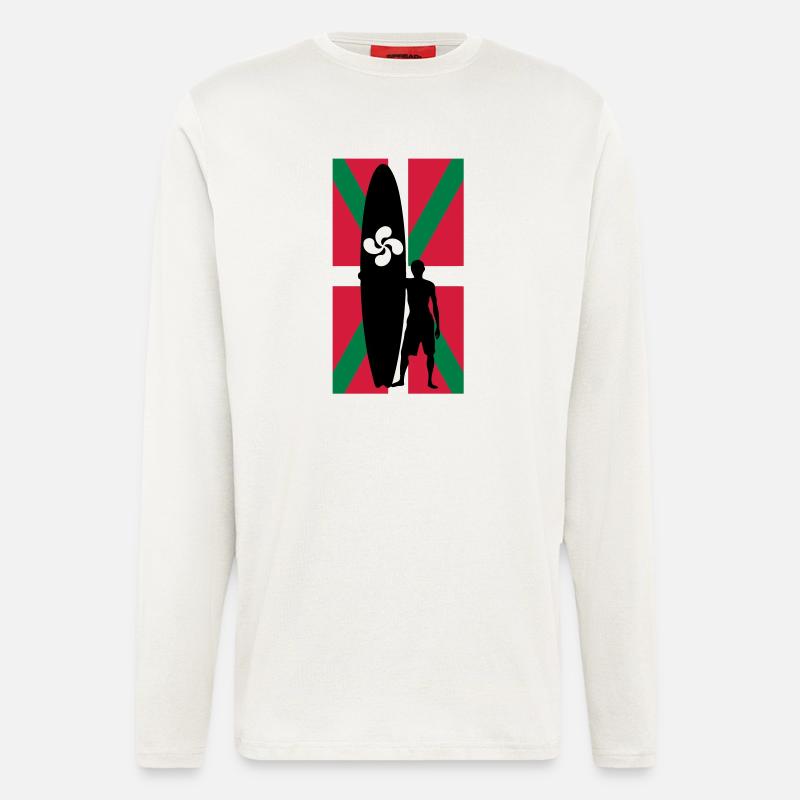 Baskische Surfer - Langarmshirt - made by SPREAD  - OFF WHITE