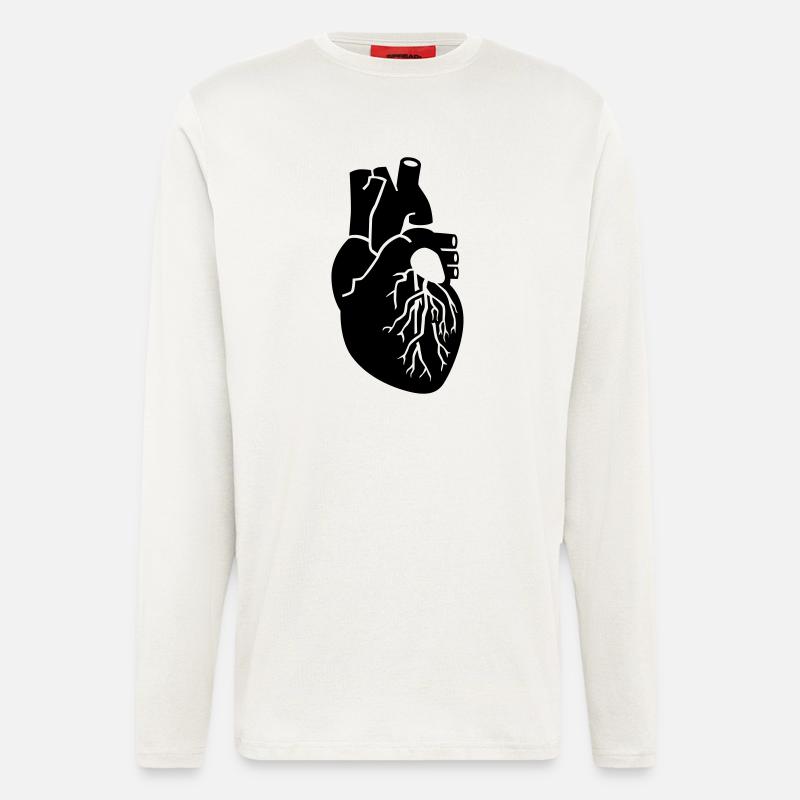 Herz - Langarmshirt - made by SPREAD  - OFF WHITE