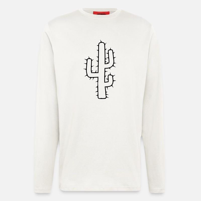 großer kaktus wüste stacheln - Langarmshirt - made by SPREAD  - OFF WHITE