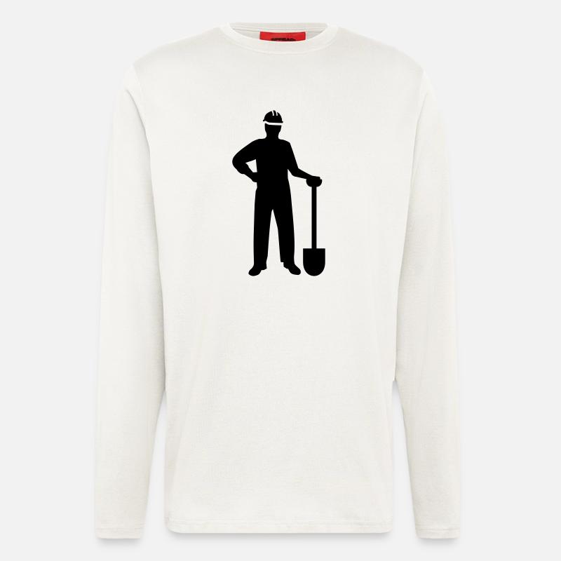 Bauarbeiter - Langarmshirt - made by SPREAD  - OFF WHITE