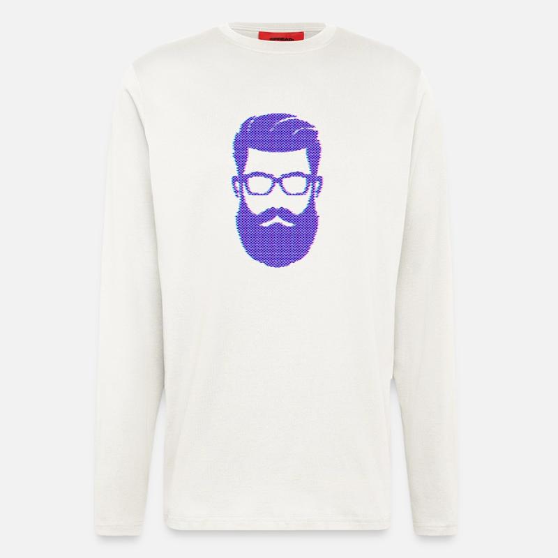 Beard Wearer Masculinity Mustache Beard - Longsleeve - made by SPREAD  - OFF WHITE
