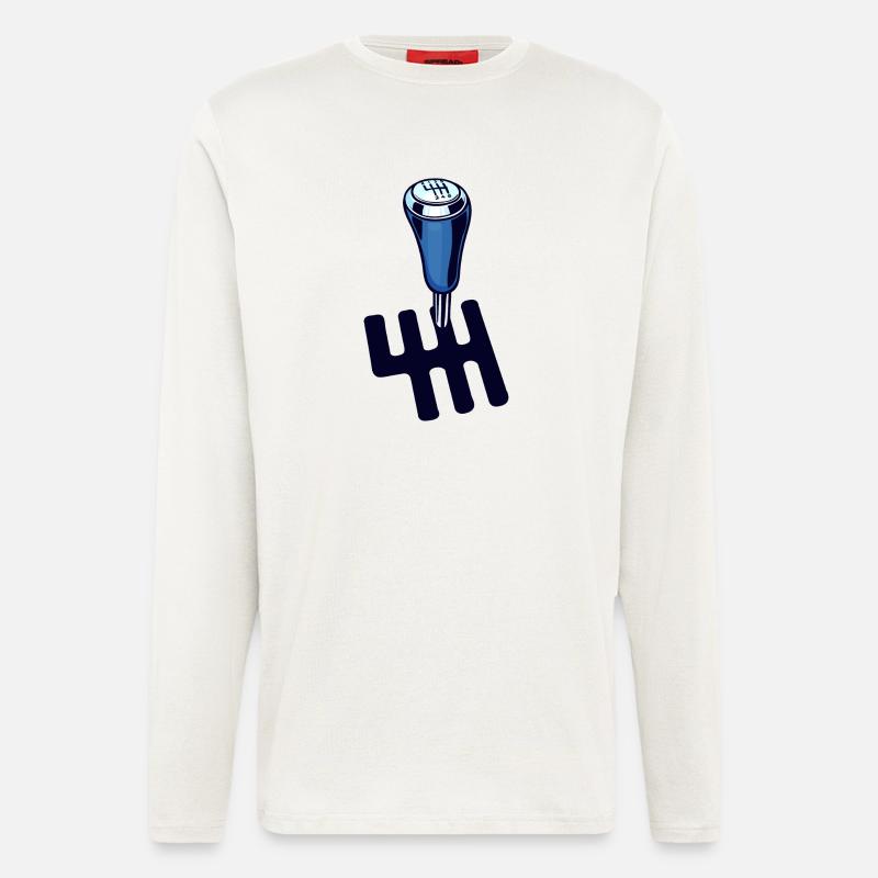 Driving Car Statement Gear Shift Driver - Longsleeve - made by SPREAD - OFF WHITE