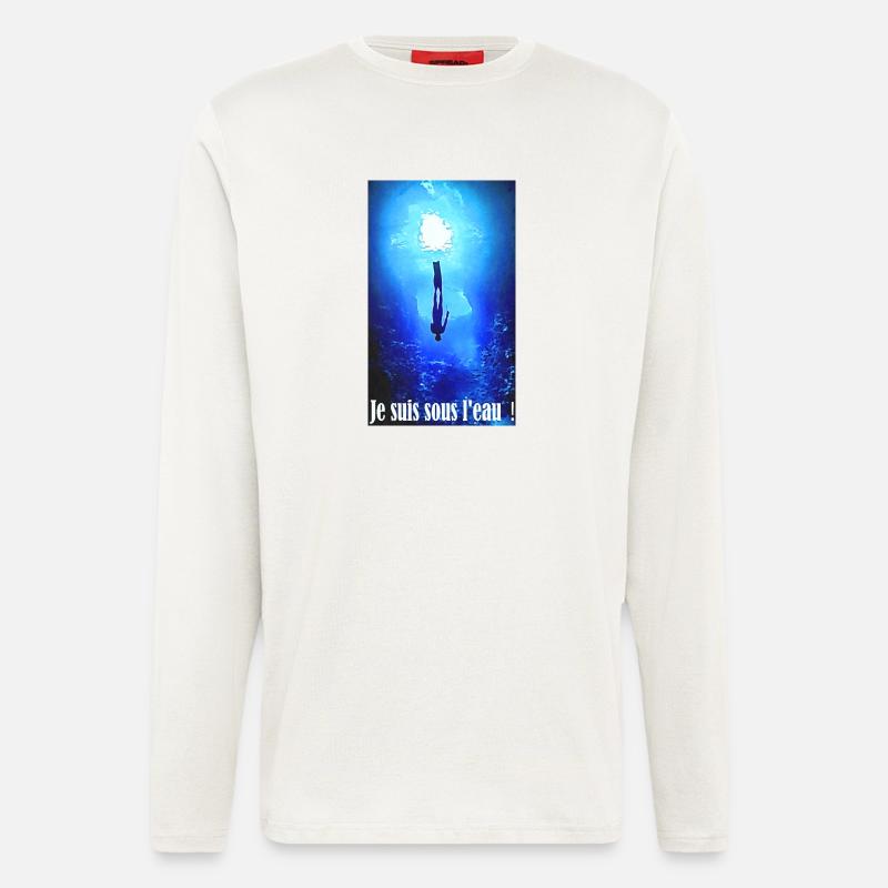 Ich bin unter Wasser - Langarmshirt - made by SPREAD  - OFF WHITE