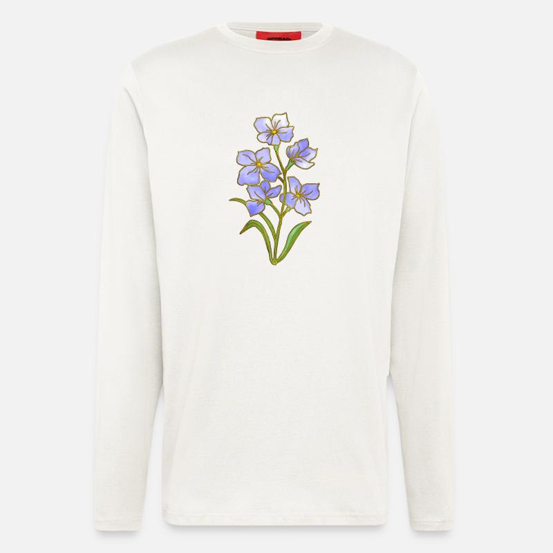 Fleur - Manches longues bio décontracté fabriqué en UE - OFF WHITE