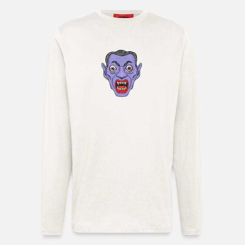 Vampire Devil Face - Longsleeve - made by SPREAD  - OFF WHITE