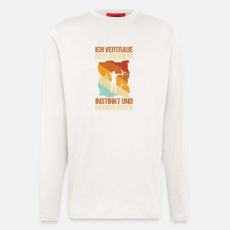 Bogenschütze Bogensport Bogenschießen - Langarmshirt - made by SPREAD  - OFF WHITE
