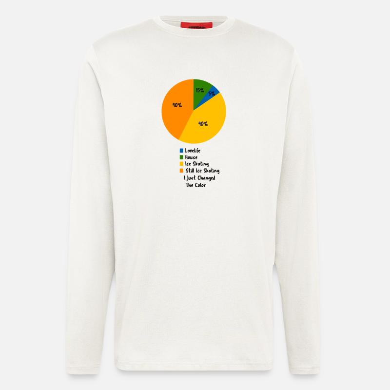 Eislauf-Leben Pie-Chart Eiskunstläufer - Langarmshirt - made by SPREAD  - OFF WHITE