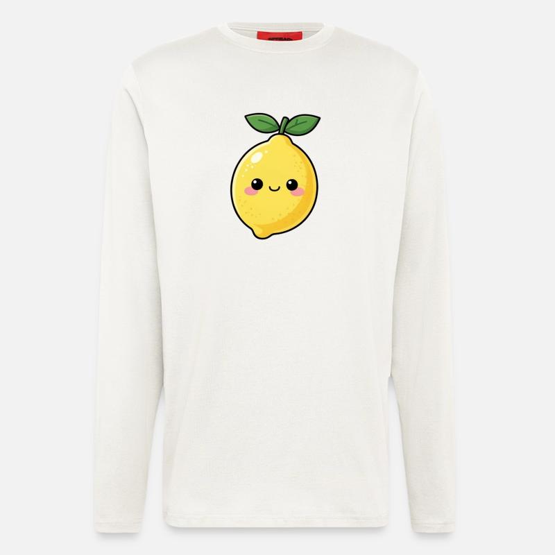 Kawaii Zitrone Geschenk  - Langarmshirt - made by SPREAD  - OFF WHITE