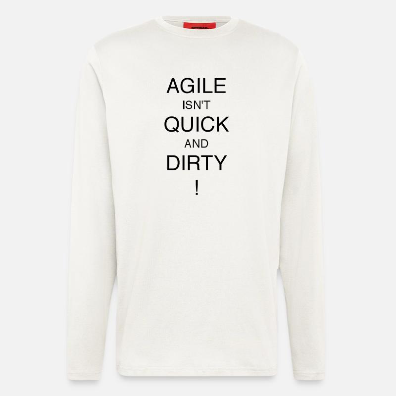 AGILE ISN'T QUICK AND DIRTY! - Langarmshirt - made by SPREAD - OFF WHITE