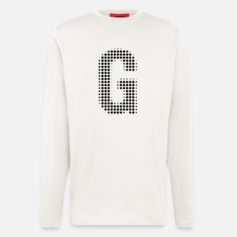 G Buchstabe Anfangsbuchstabe Punkte Geschenk - Langarmshirt - made by SPREAD  - OFF WHITE