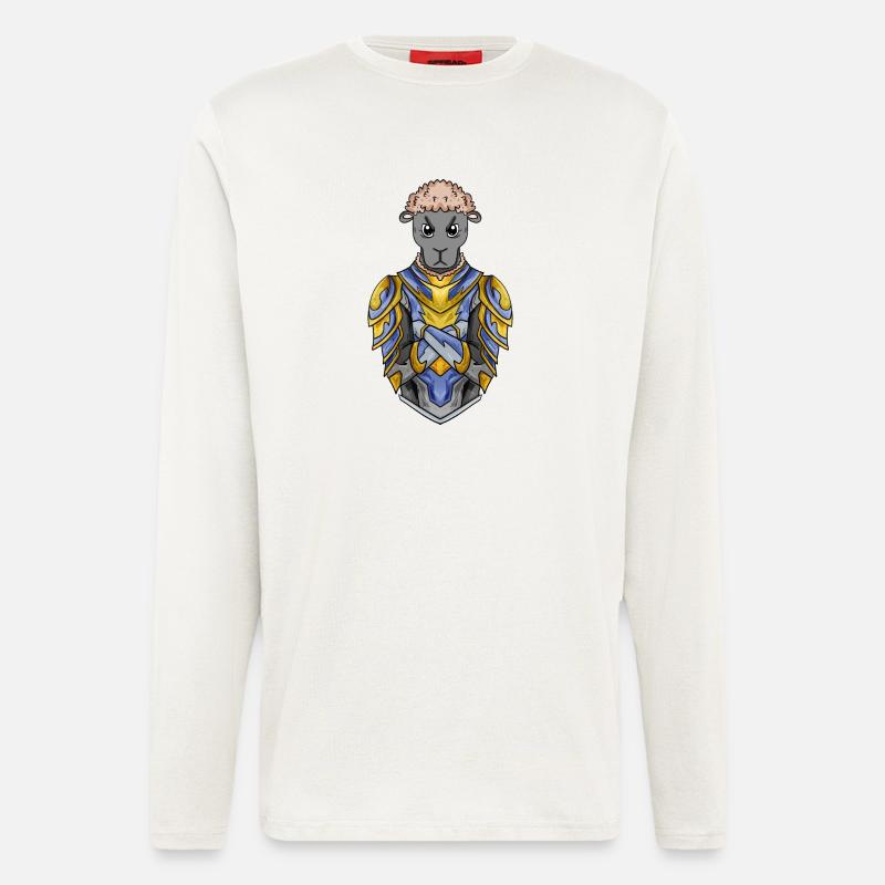 Knight Sheep Crusader - Longsleeve - made by SPREAD  - OFF WHITE