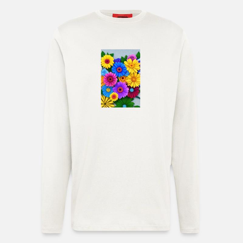 Multi Blumen - Langarmshirt - made by SPREAD  - OFF WHITE