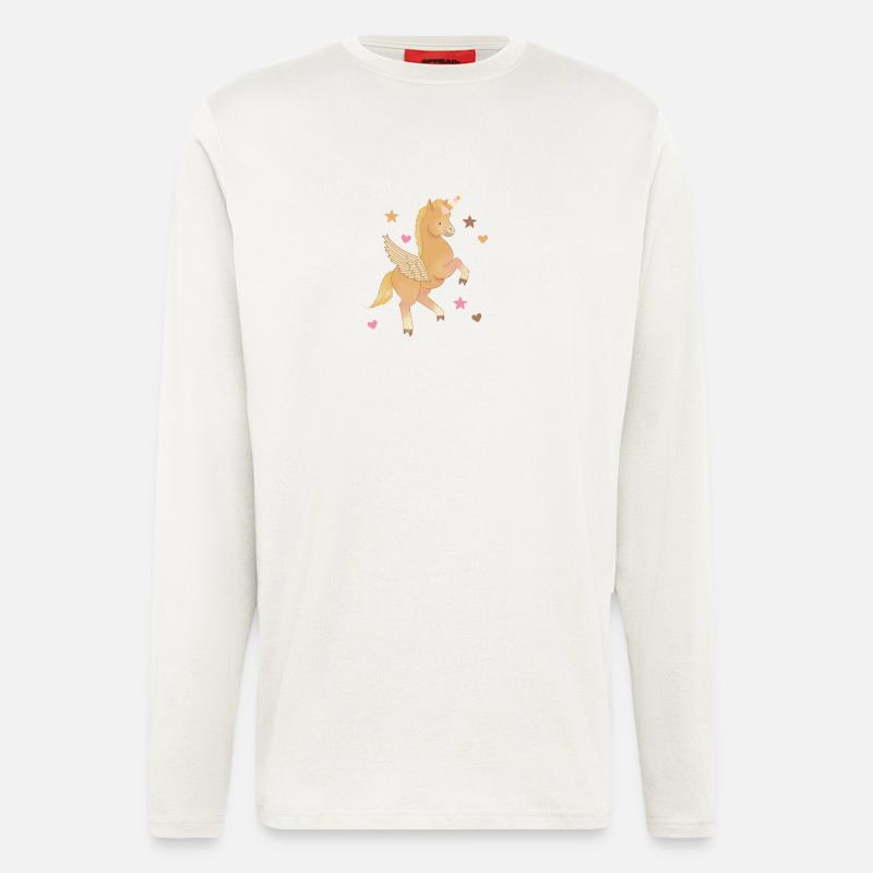 Einhorn, Pferd, Pony, Pegasus - Langarmshirt - made by SPREAD  - OFF WHITE