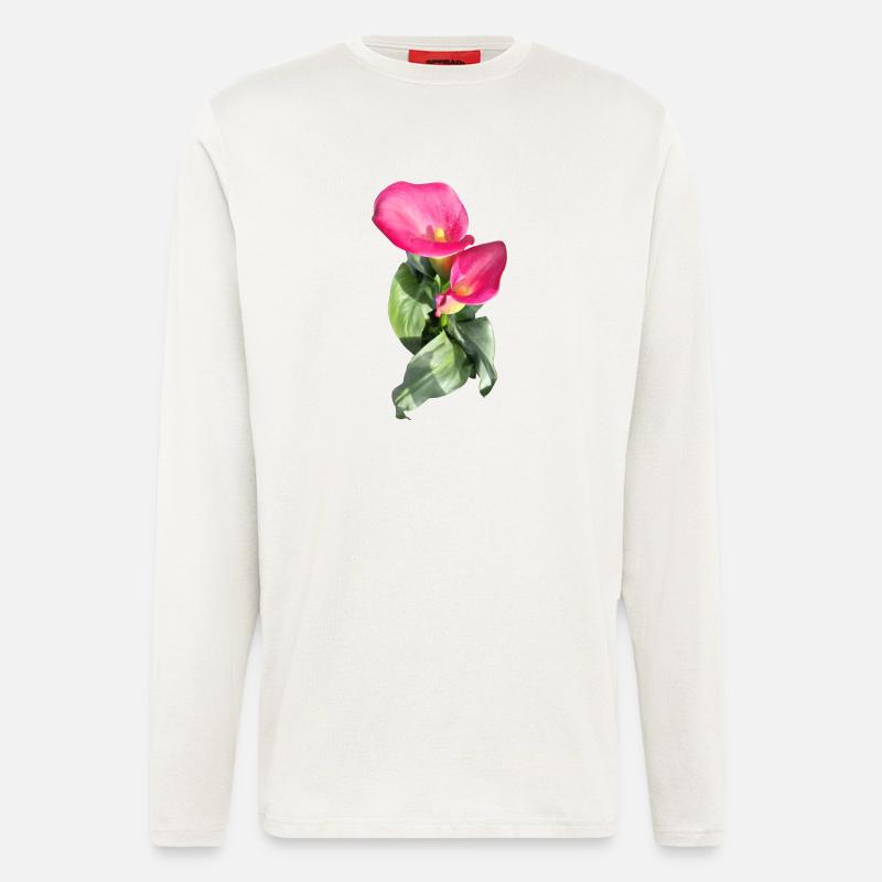 CALLASPink Calla Blütenzauber - Langarmshirt - made by SPREAD  - OFF WHITE