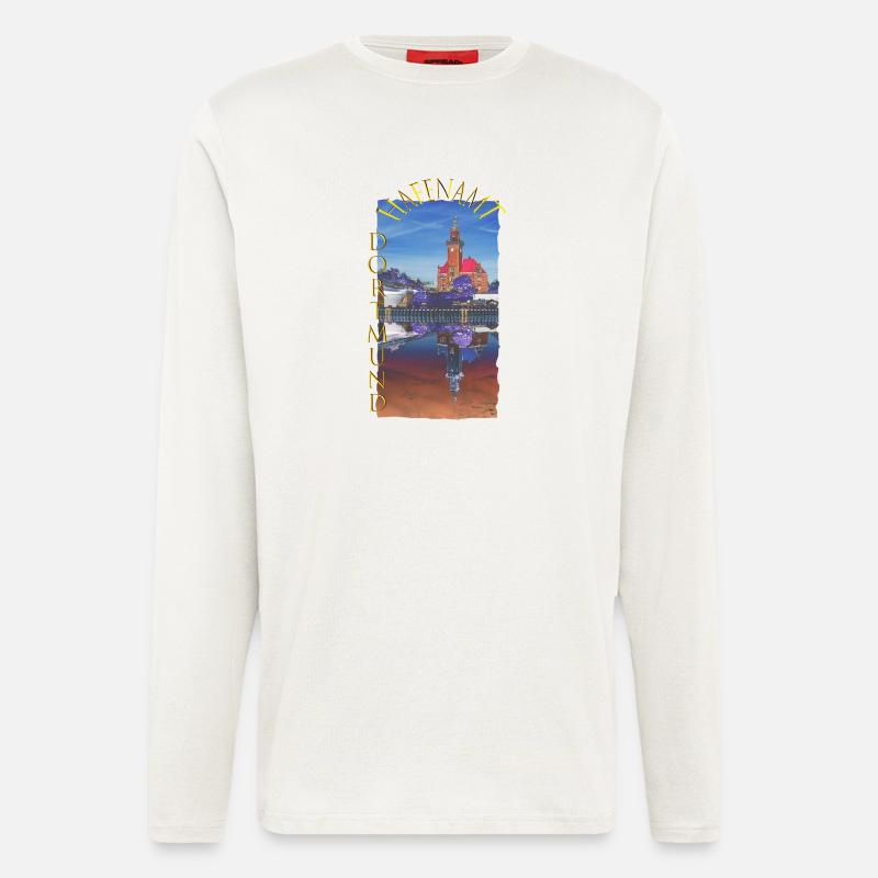 Historisches Dortmunder Hafenamt - Langarmshirt - made by SPREAD  - OFF WHITE