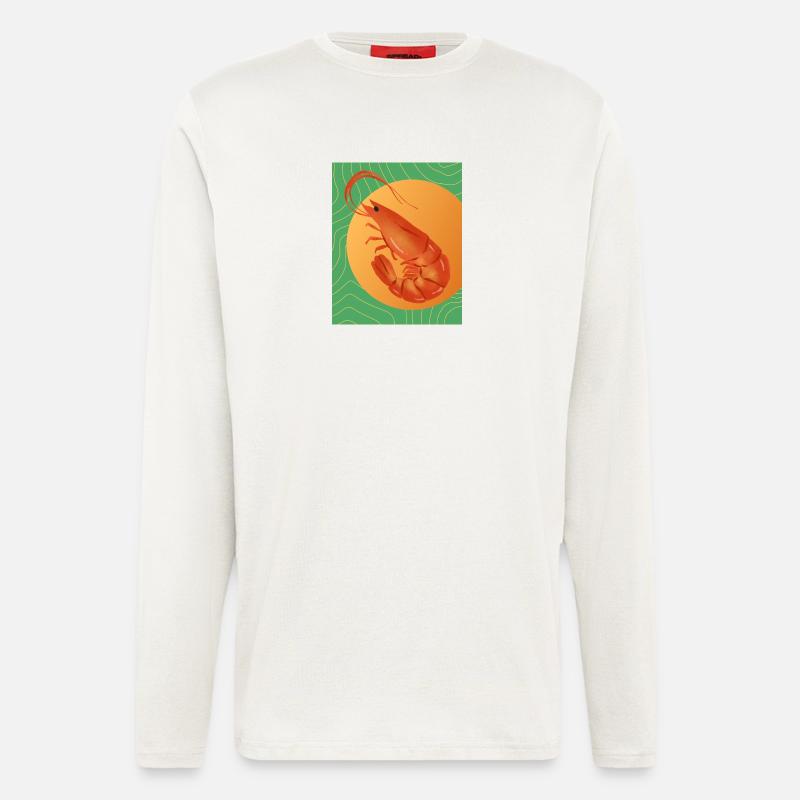 Maximalist Shrimp - Langarmshirt - made by SPREAD  - OFF WHITE