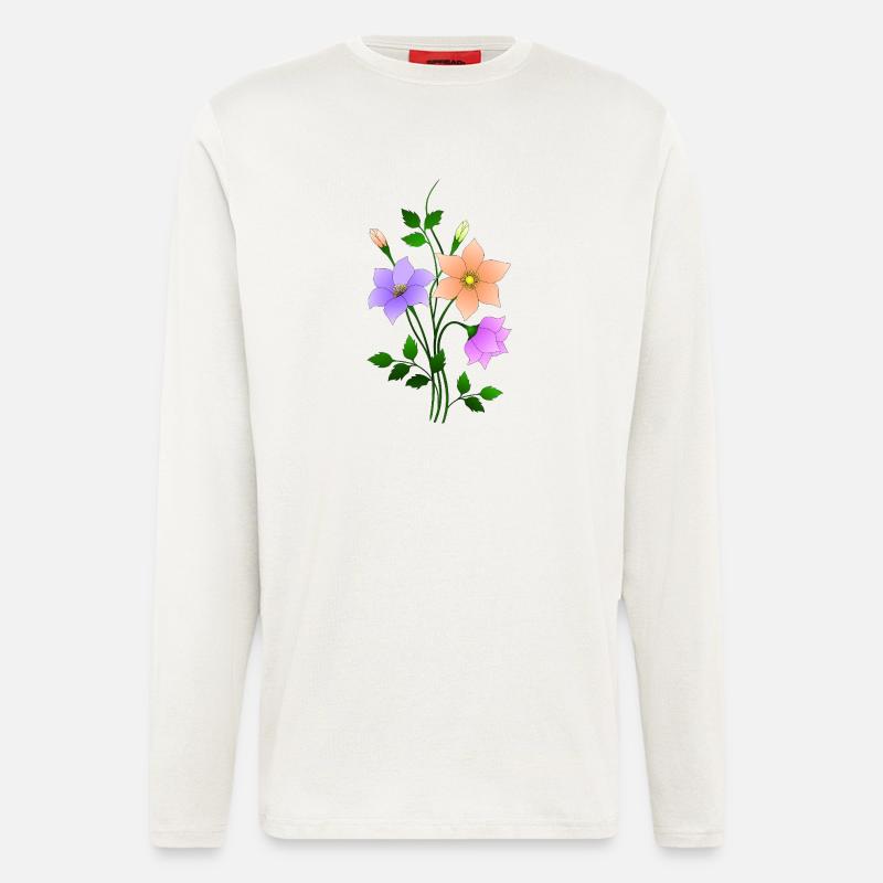 Blumen - Langarmshirt - made by SPREAD  - OFF WHITE