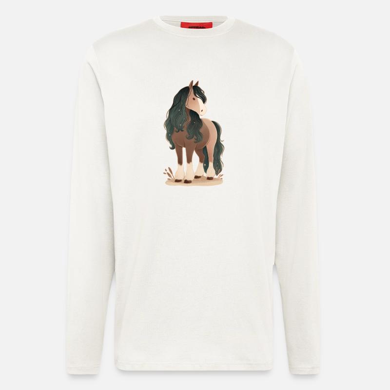 Pferd - Langarmshirt - made by SPREAD  - OFF WHITE