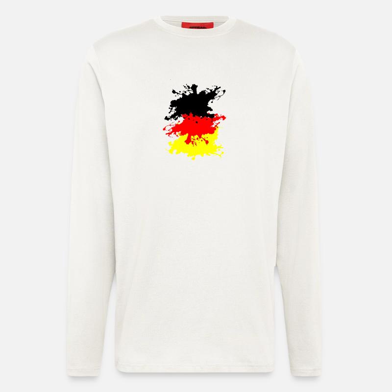 Deutschland Splash - Langarmshirt - made by SPREAD  - OFF WHITE