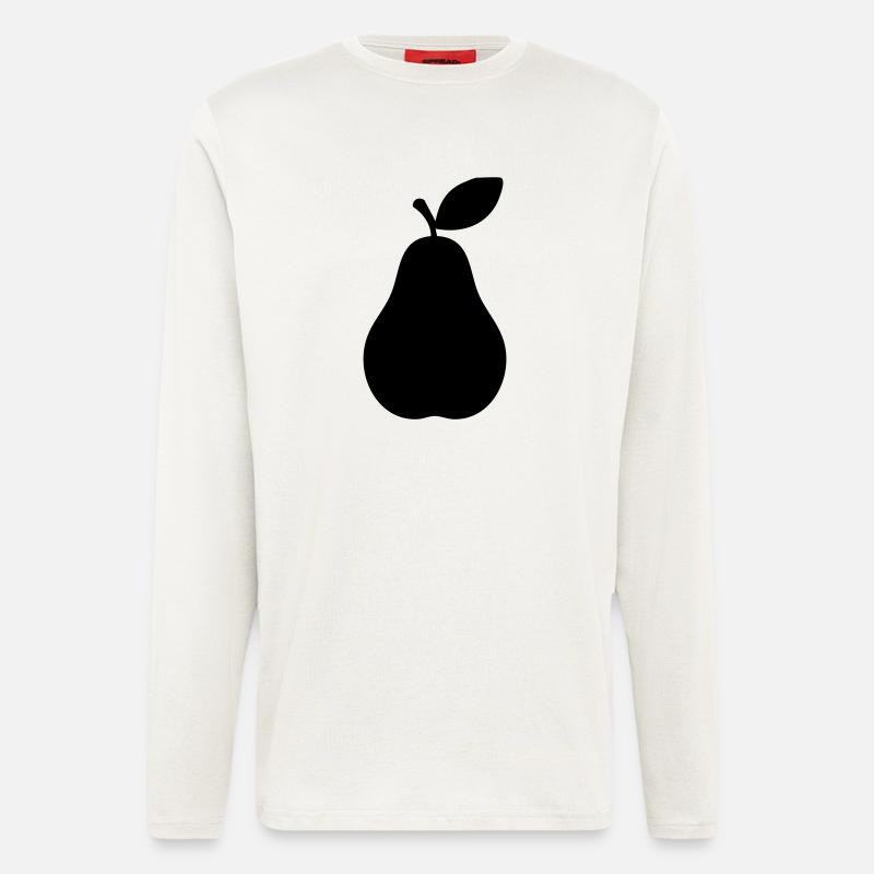 Pear Silhouette – Elegant Fruit Design - Longsleeve - made by SPREAD  - OFF WHITE