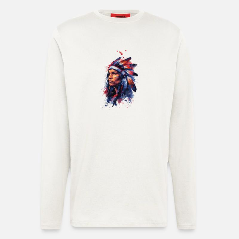 Stammeskrieger - Langarmshirt - made by SPREAD  - OFF WHITE