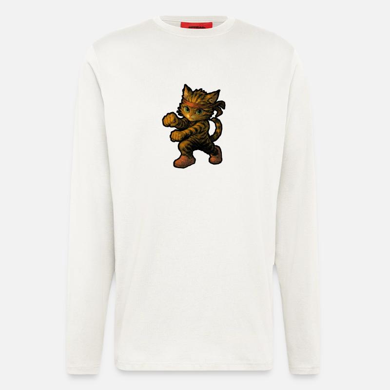 Kung Fu Cat - Longsleeve - made by SPREAD  - OFF WHITE