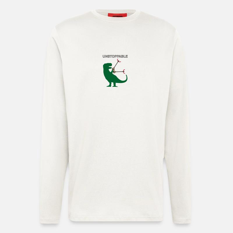 Unstoppable T-Rex - Langarmshirt - made by SPREAD  - OFF WHITE