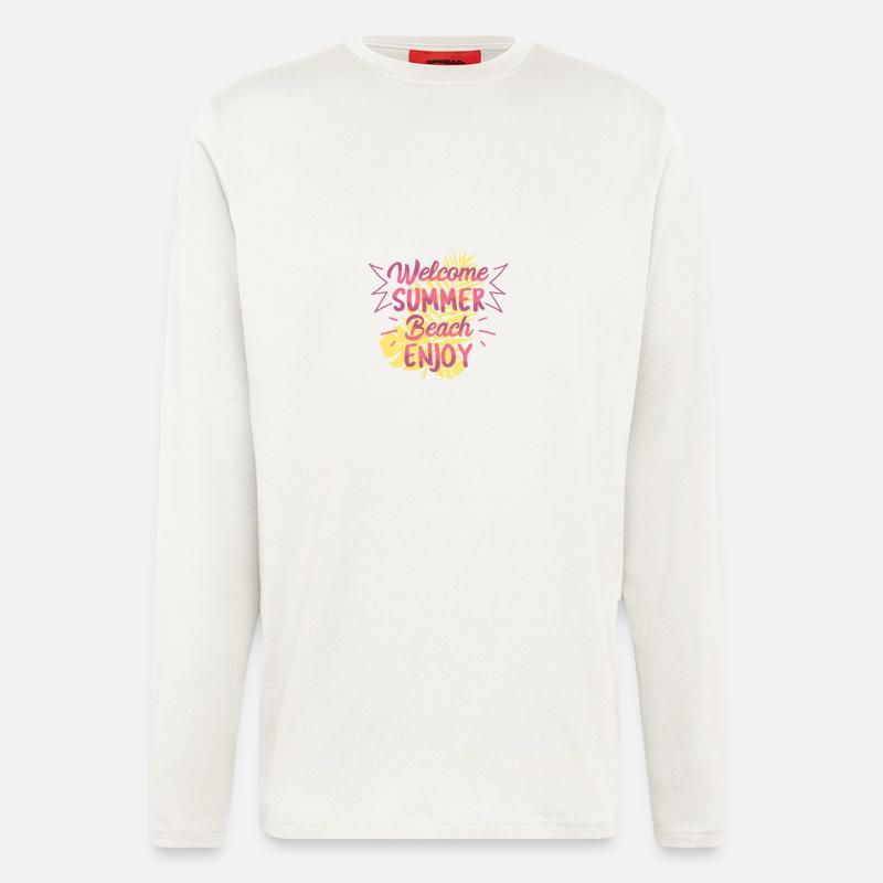 Welcome Summer Beach Gift Shirt - Longsleeve - made by SPREAD  - OFF WHITE