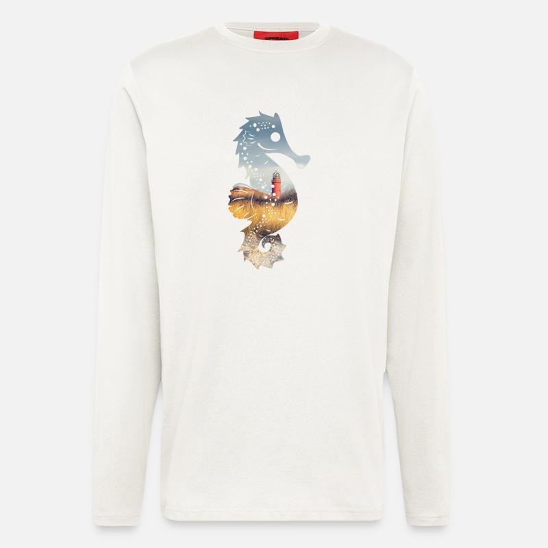 SeePferdchen (LightHouse-Edition) - Langarmshirt - made by SPREAD - OFF WHITE