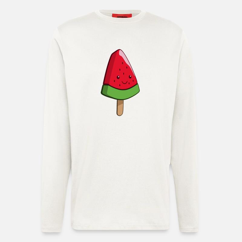 Wassermelonen Eiskunst am Stiel - Langarmshirt - made by SPREAD  - OFF WHITE