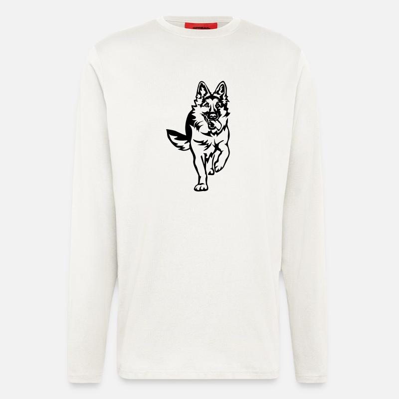 Deutscher Schäferhund - Langarmshirt - made by SPREAD  - OFF WHITE