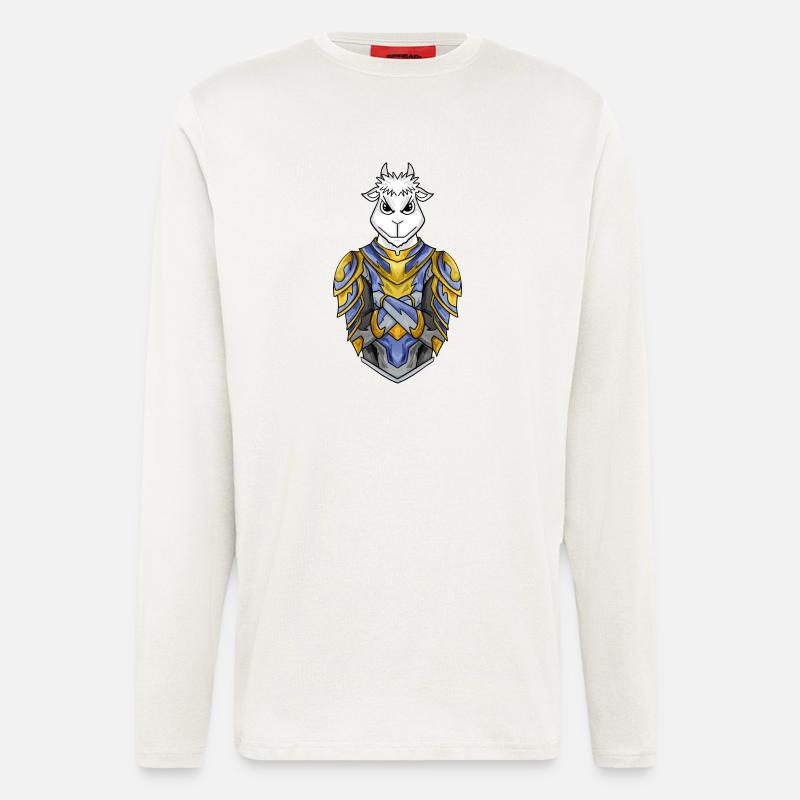 Chevalier Chèvre cool - Manches longues bio décontracté fabriqué en UE - OFF WHITE