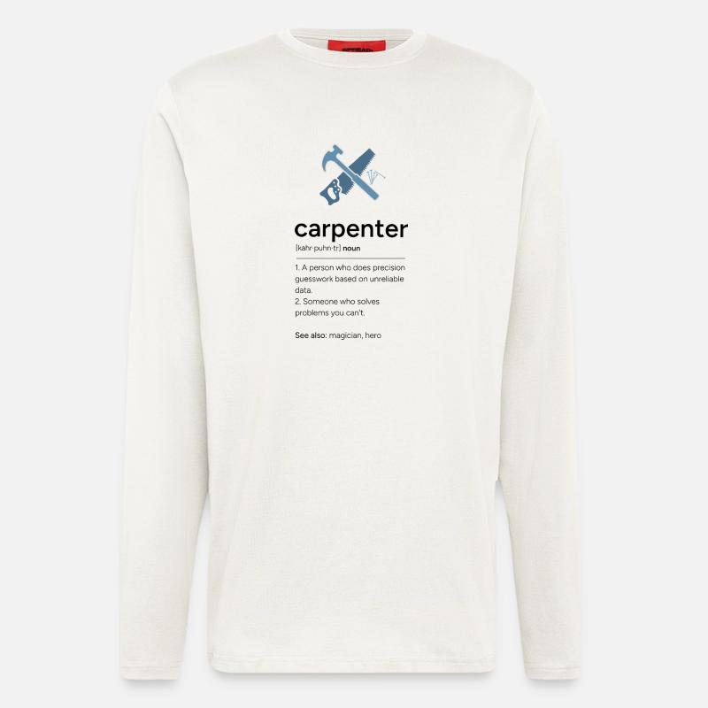 Carpenter Definition with Tools - Longsleeve - made by SPREAD  - OFF WHITE