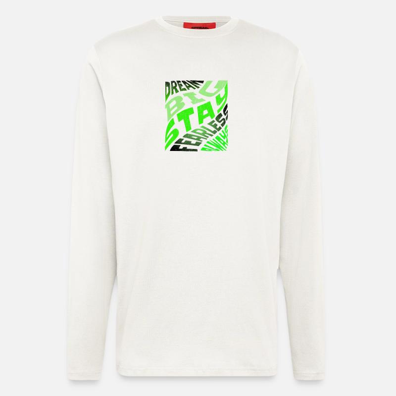 DREAM BIG Neon Typografie - Langarmshirt - made by SPREAD  - OFF WHITE