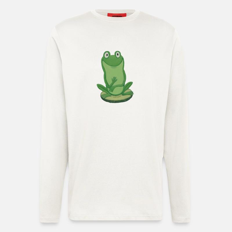 Frosch auf Gurke - Langarmshirt - made by SPREAD  - OFF WHITE