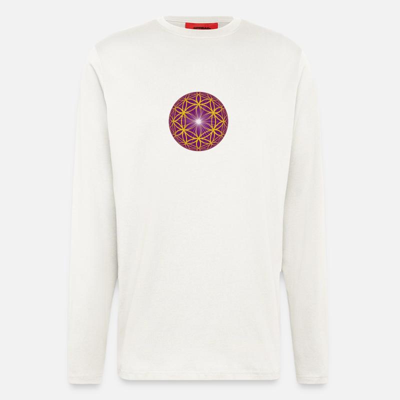 Blume des Lebens - Light - Langarmshirt - made by SPREAD  - OFF WHITE